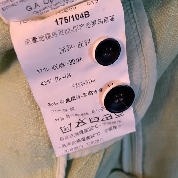 Armani Collezioni Mens Linen-Blend Blazer SIZE 52 (Mens LG 41 Suit Jacket) NEW - Picture 10 of 10